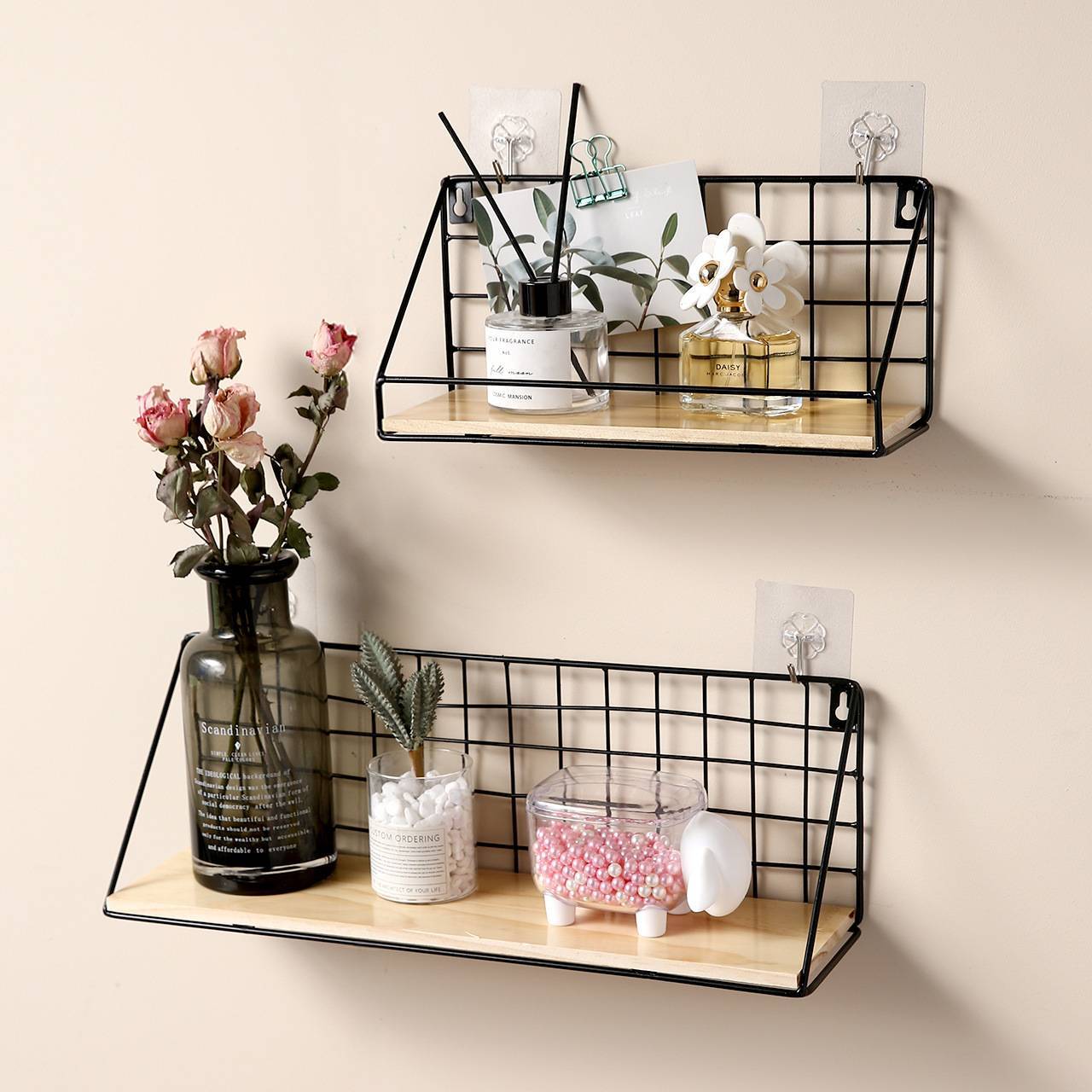 Decorative Wall Storage Shelves – Ideal for Dormitory & Bedroom