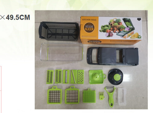 16-in-1 Multi-Function Vegetable Cutter & Silk Slicer – Essential Kitchen Gadget