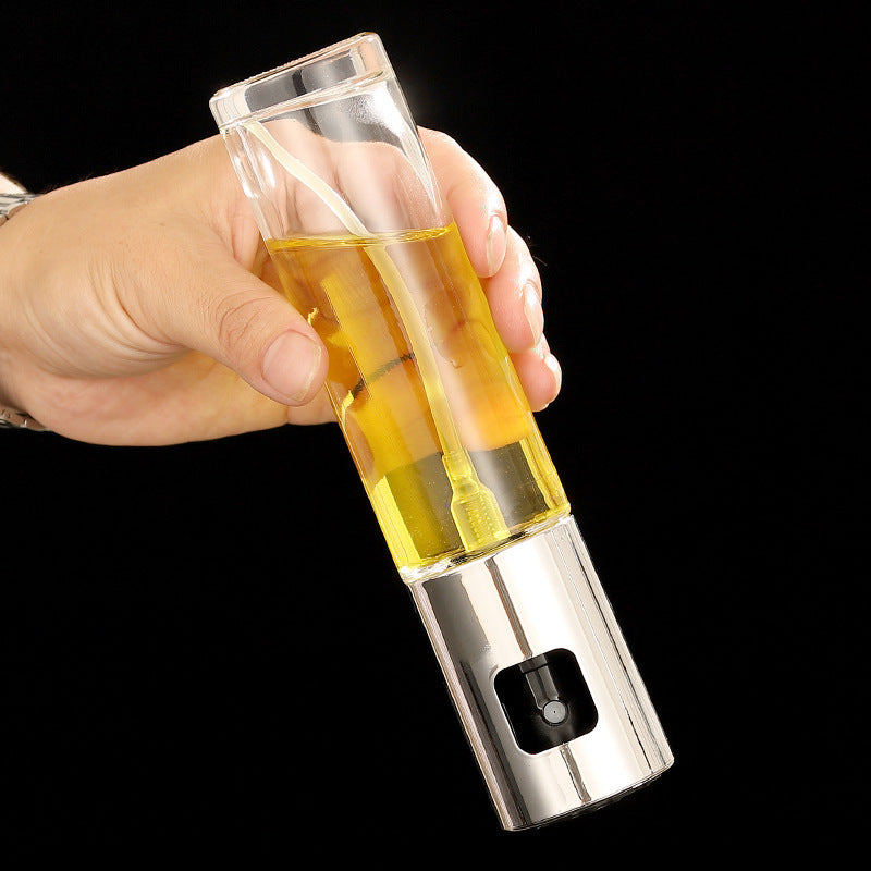 Leak-Proof Press Oil Dispenser Bottle for Kitchen – Easy Pour & Refill