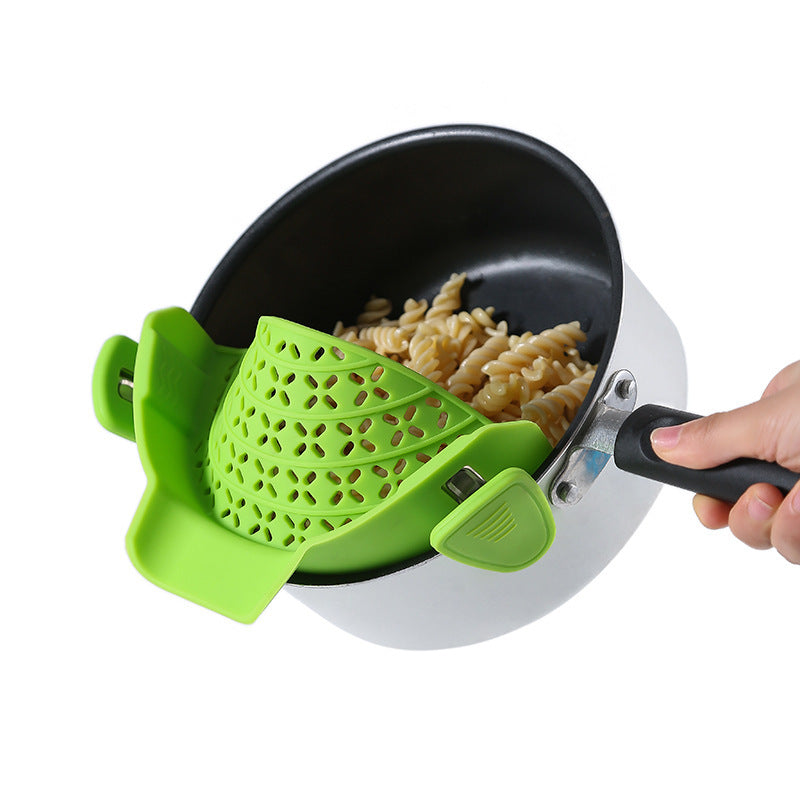 Flexible Silicone Pot Side Stopper – Kitchen Essential for Mess-Free Draining